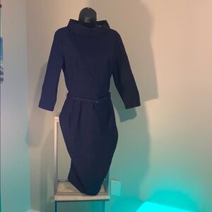 Elegant Navy Blue Women's Dress